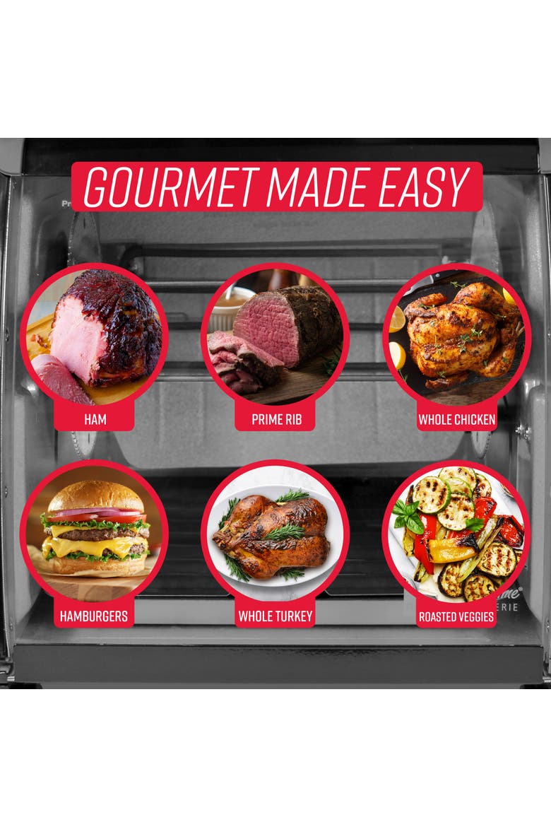 Modern Rotisserie Oven, Large Capacity (15lbs) Countertop Oven, Multi-Purpose Basket for Versatile Cooking, Easy-to-Use Controls, Alternate, color, Black