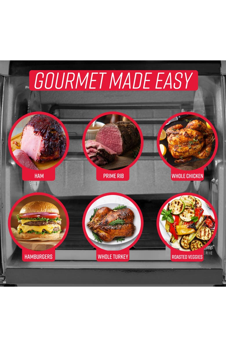 RONCO Modern Rotisserie Oven, Large Capacity (15lbs) Countertop Oven, Multi-Purpose Basket for Versatile Cooking, Easy-to-Use Controls, Alternate, color, Black