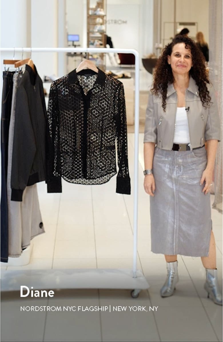 Yvette Lace Button-Up Shirt, sales video thumbnail