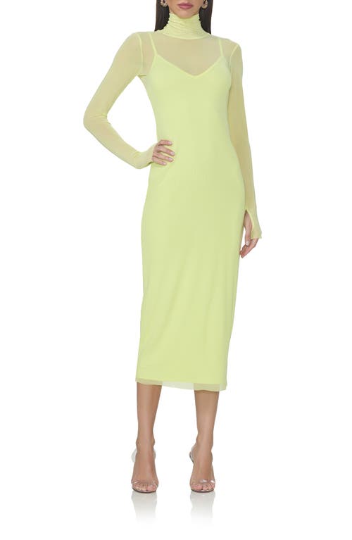 AFRM AFRM SHAILENE TURTLENECK LONG SLEEVE MESH DRESS 