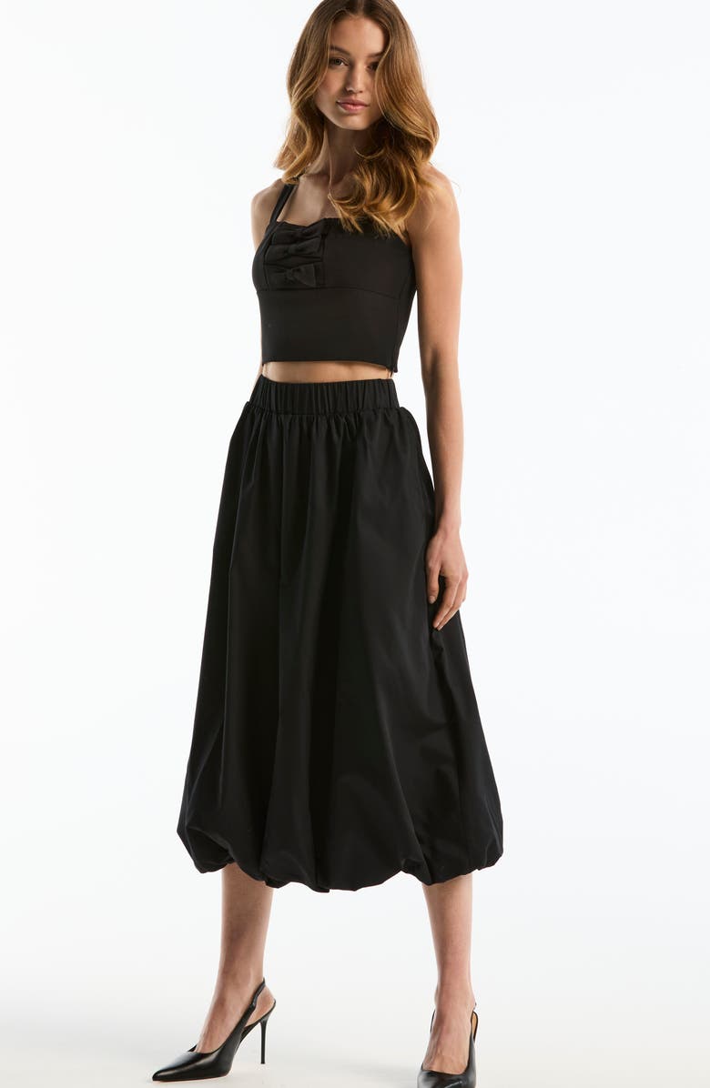 Laundry by Shelli Segal Bow Detail Bustier Top, Alternate, color, Black