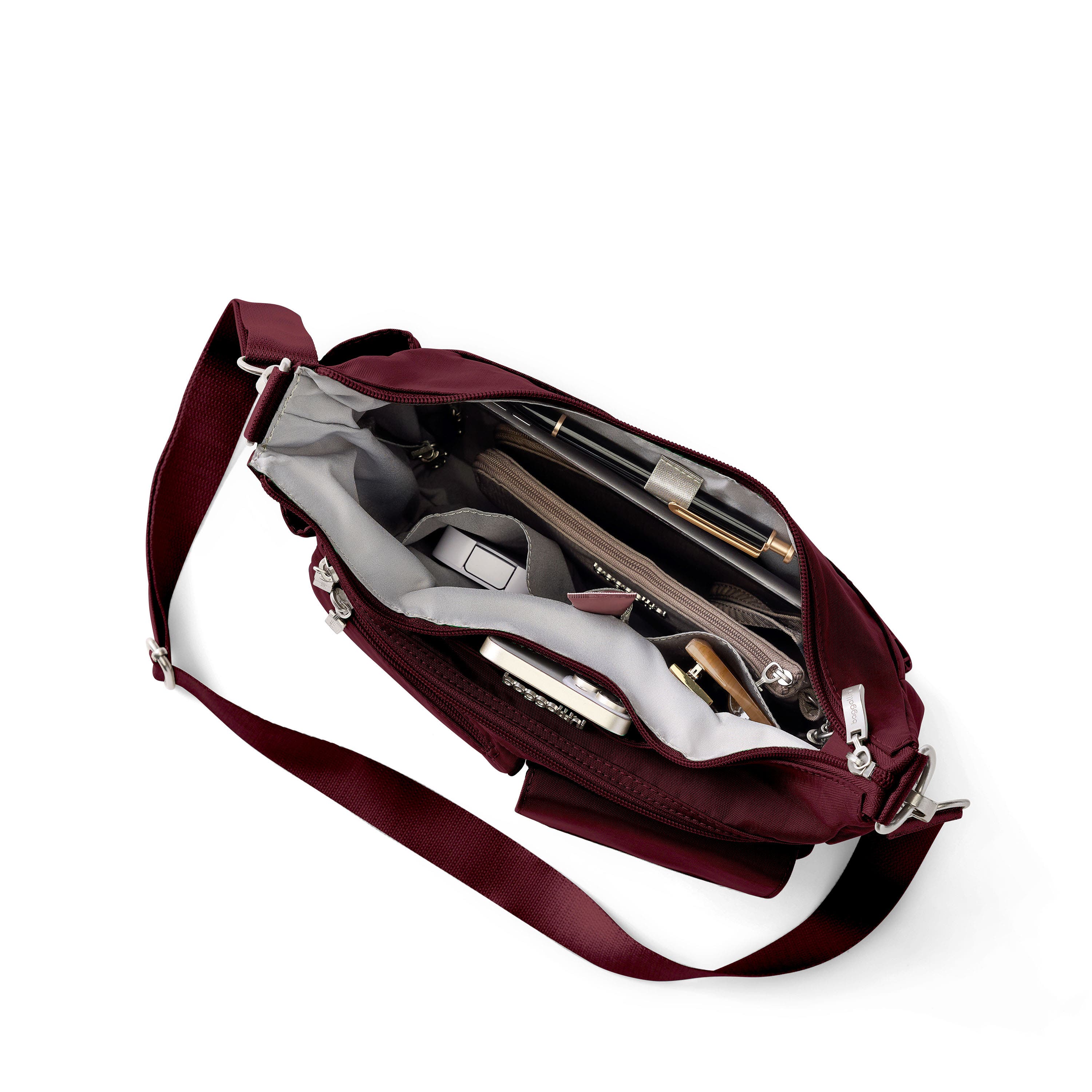 Modern Everywhere Hobo Crossbody Bag with Wristlet, Alternate, color, Jam
