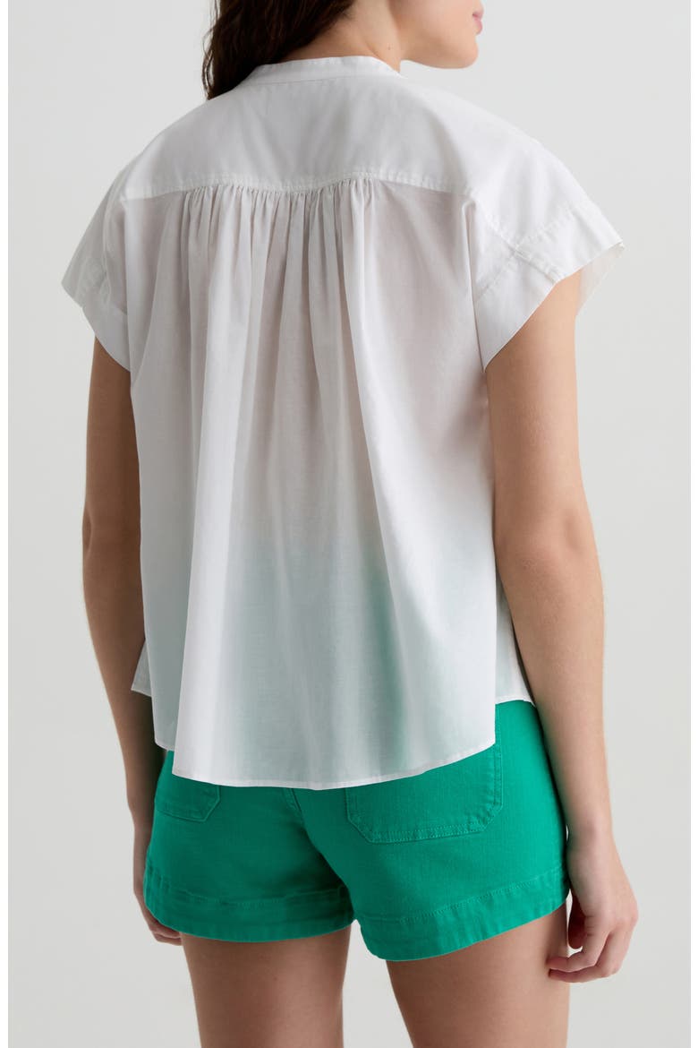 Lotta Shirred Cotton Top, Alternate, color, WHITE