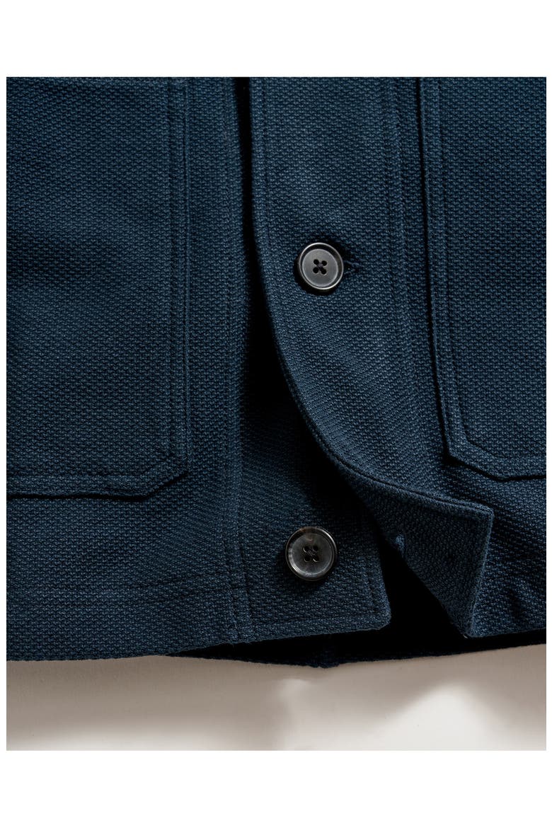 Piqué Chore Shirt Jacket, Alternate, color, CARBON BLUE