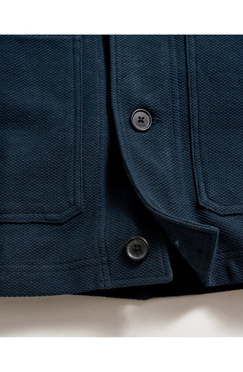 Billy Reid Piqué Chore Shirt Jacket, Alternate, color, Carbon Blue