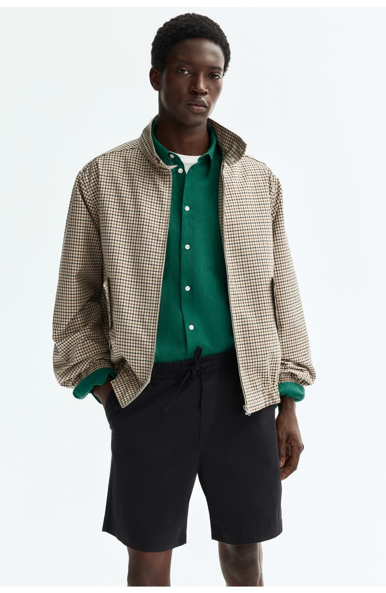 H&M Relaxed Fit Cotton Shorts, Alternate, color, Black