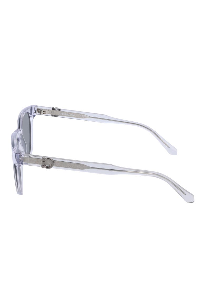 53mm Round Sunglasses, Alternate, color, TRANSPARENT GREY
