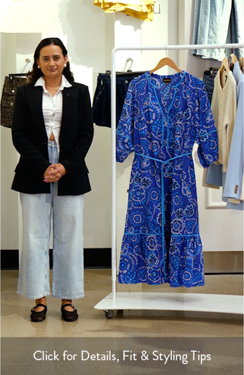 Kenner Floral Cotton Midi Dress, sales video thumbnail