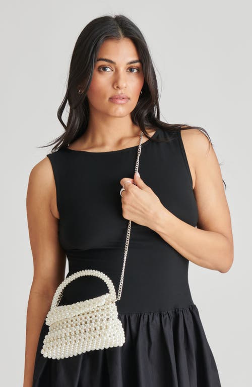 Dolce Vita Elloise Faux Pearl Convertible Crossbody Bag In Pearl