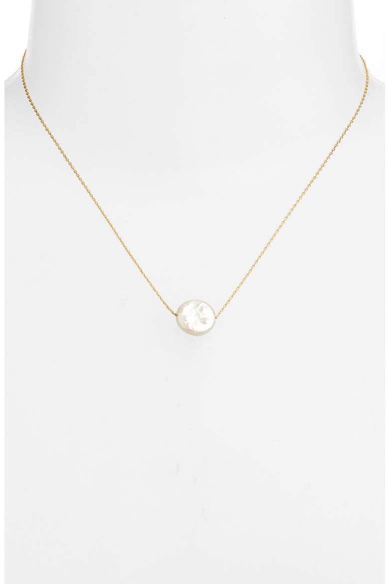 Demi Fine Baroque Pearl Pendant Necklace, Alternate, color, WHITE- 14K GOLD PLATED