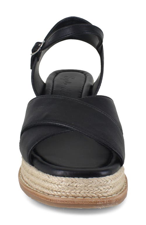 Splendid Women's Danny Ankle Strap Espadrille Platform Wedge Sandals In Black