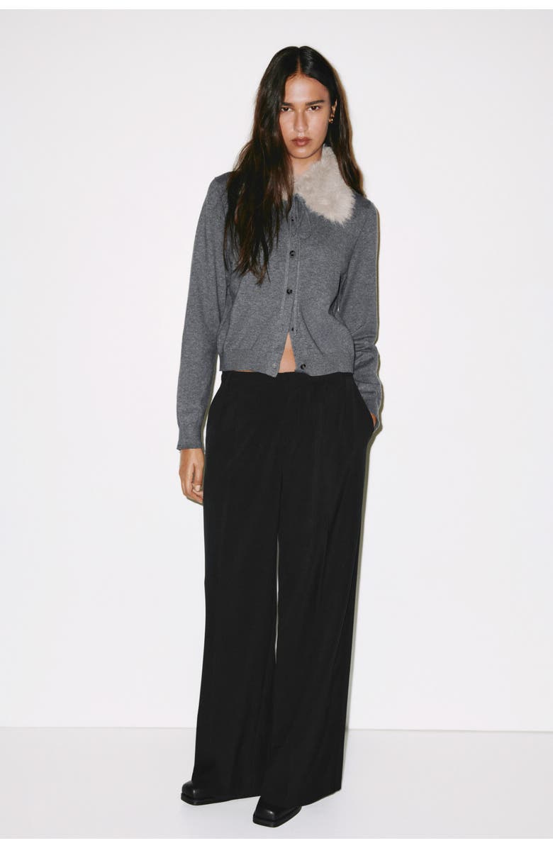 H&M Collared Cardigan, Alternate, color, Dark Gray