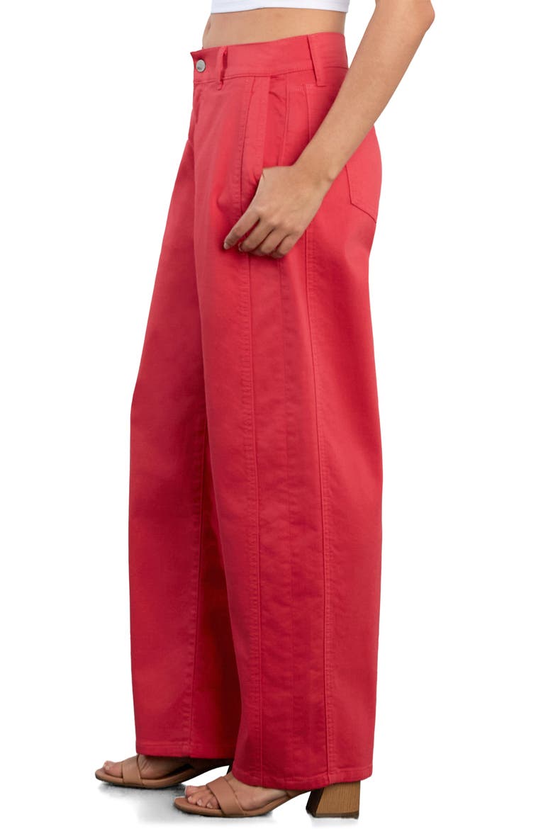 Sweetheart Stripe Barrel Leg Jeans, Alternate, color, TEABERRY