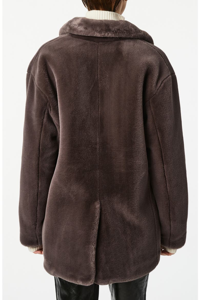 Faux Fur Coat, Alternate, color, GREY