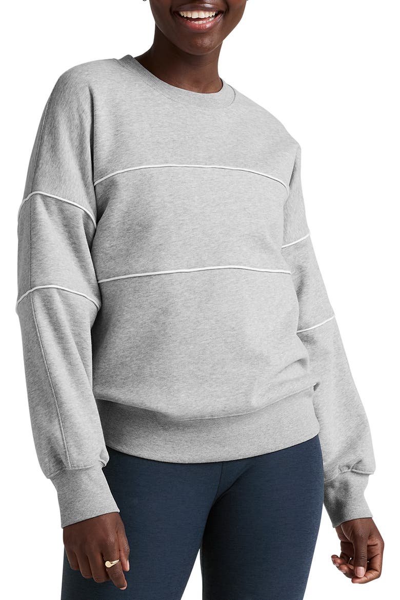 Piper Oversize LuxeFleece Sweatshirt, Main, color, LIGHT HEATHER GRAY