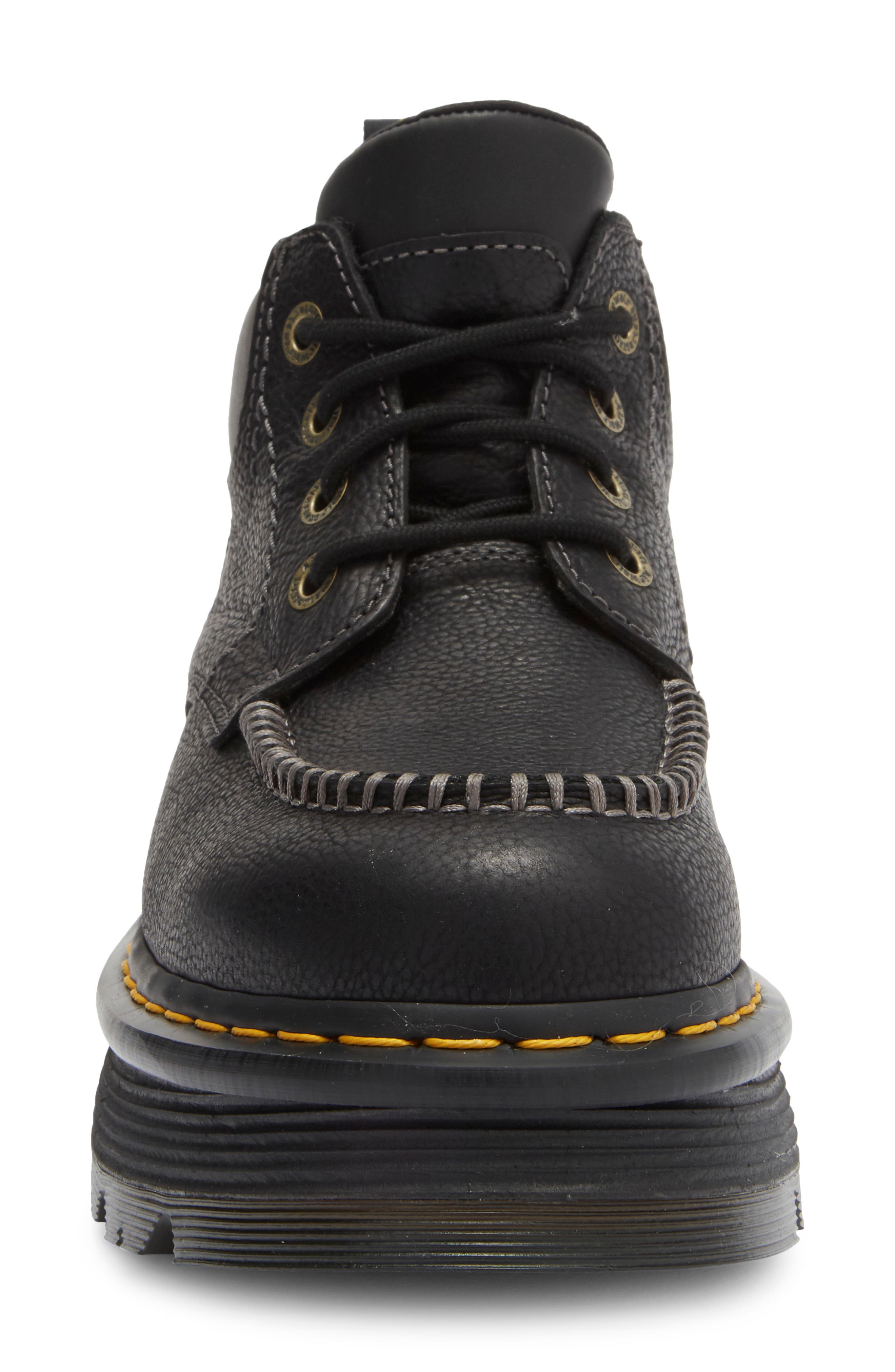 Dr. Martens Zebzag 4-Eye Lace-Up Boot, Alternate, color, Black