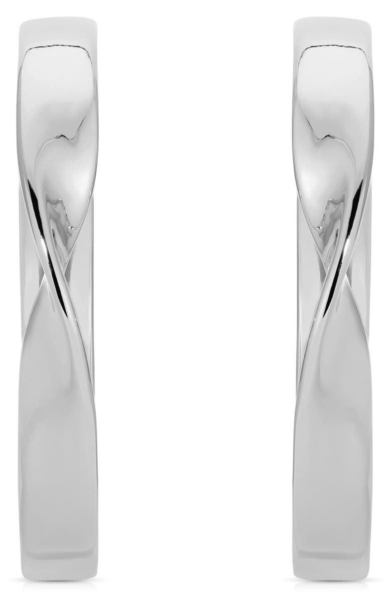 Ettika Heirloom Large Hoop Earrings, Alternate, color, Silver