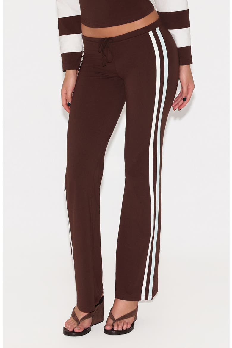 Collins Flare Leg Track Pants, Main, color, BROWN