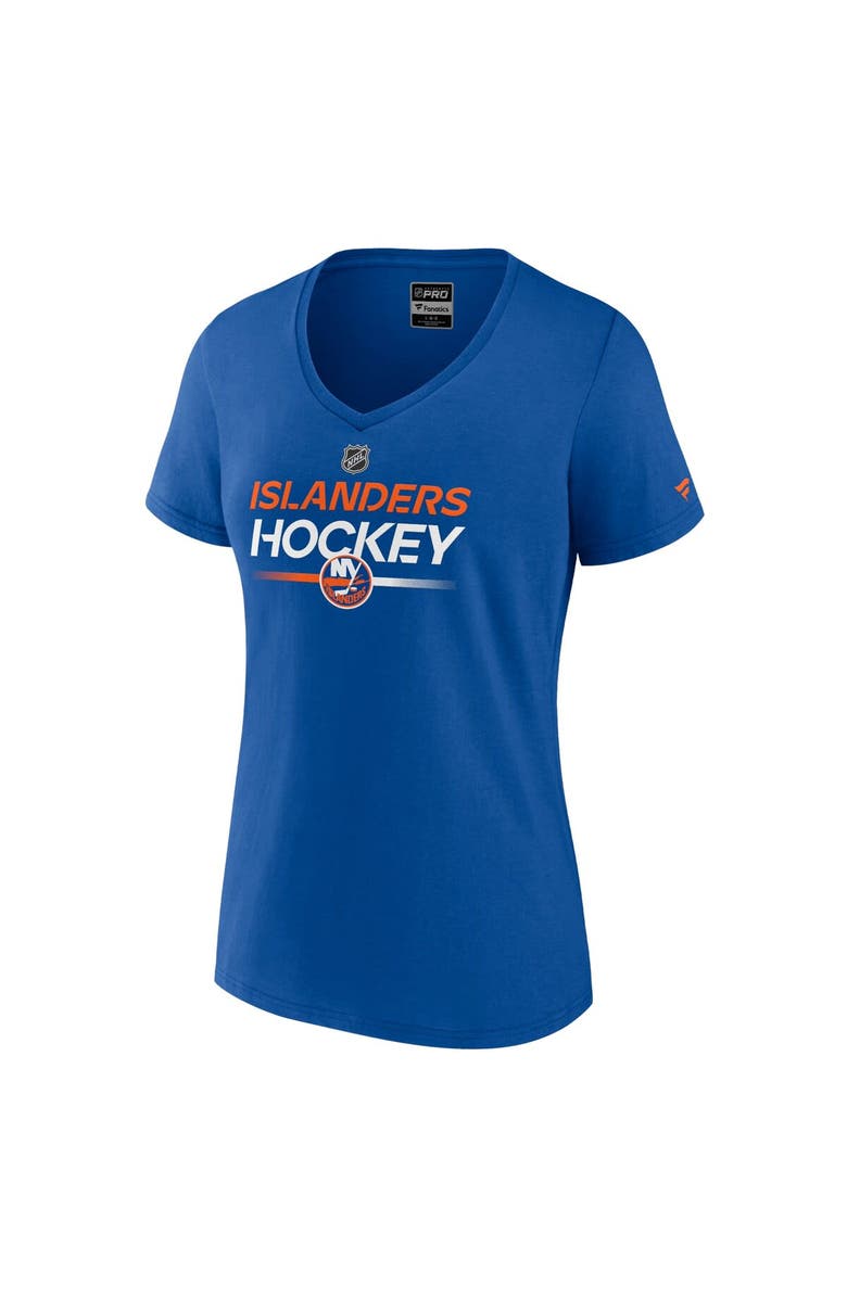 FANATICS Women's Fanatics Branded  Royal New York Islanders Authentic Pro V-Neck T-Shirt, Alternate, color, 