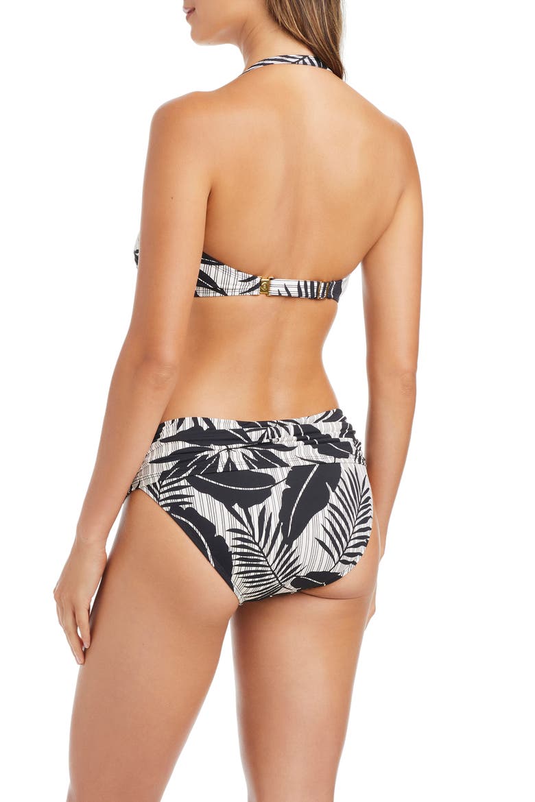 Twist Bandeau Bikini Top, Alternate, color, BLACK