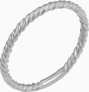 Oradina 14K White Gold Stackable Dawn Ring