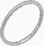 Oradina 14K White Gold Stackable Dawn Ring
