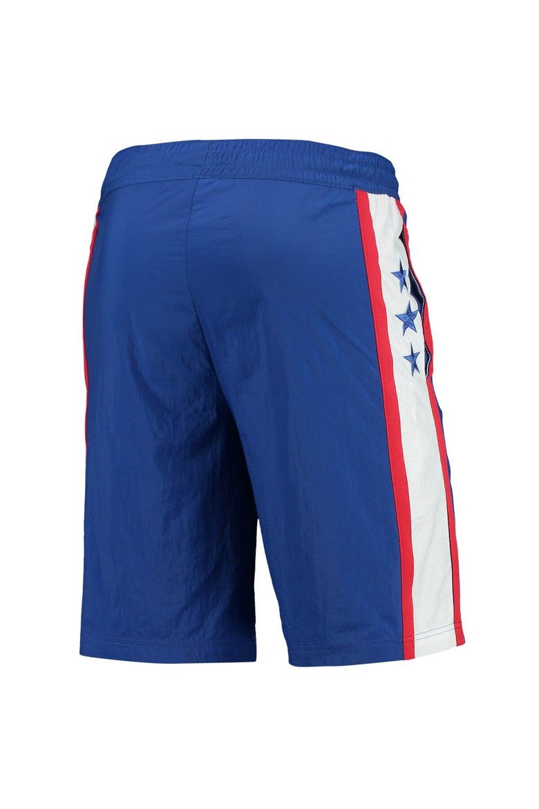 Men's Nike Royal Philadelphia 76ers Courtside Heritage Shorts, Alternate, color, Royal