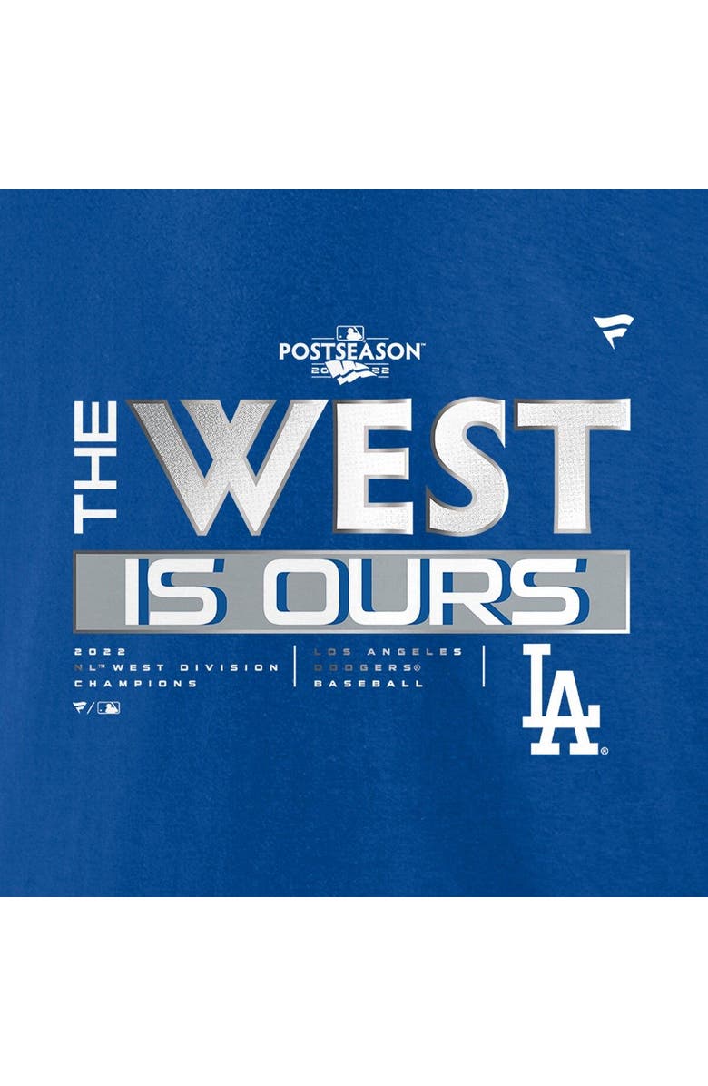 FANATICS Men's Fanatics Branded Royal Los Angeles Dodgers 2022 NL West Division Champions Locker Room Big & Tall T-Shirt, Alternate, color, 
