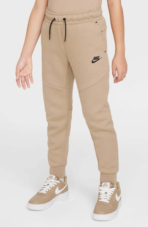 Nike Sportswear Tech Fleece Big Kids' Jogger Pants In Khaki/black/black