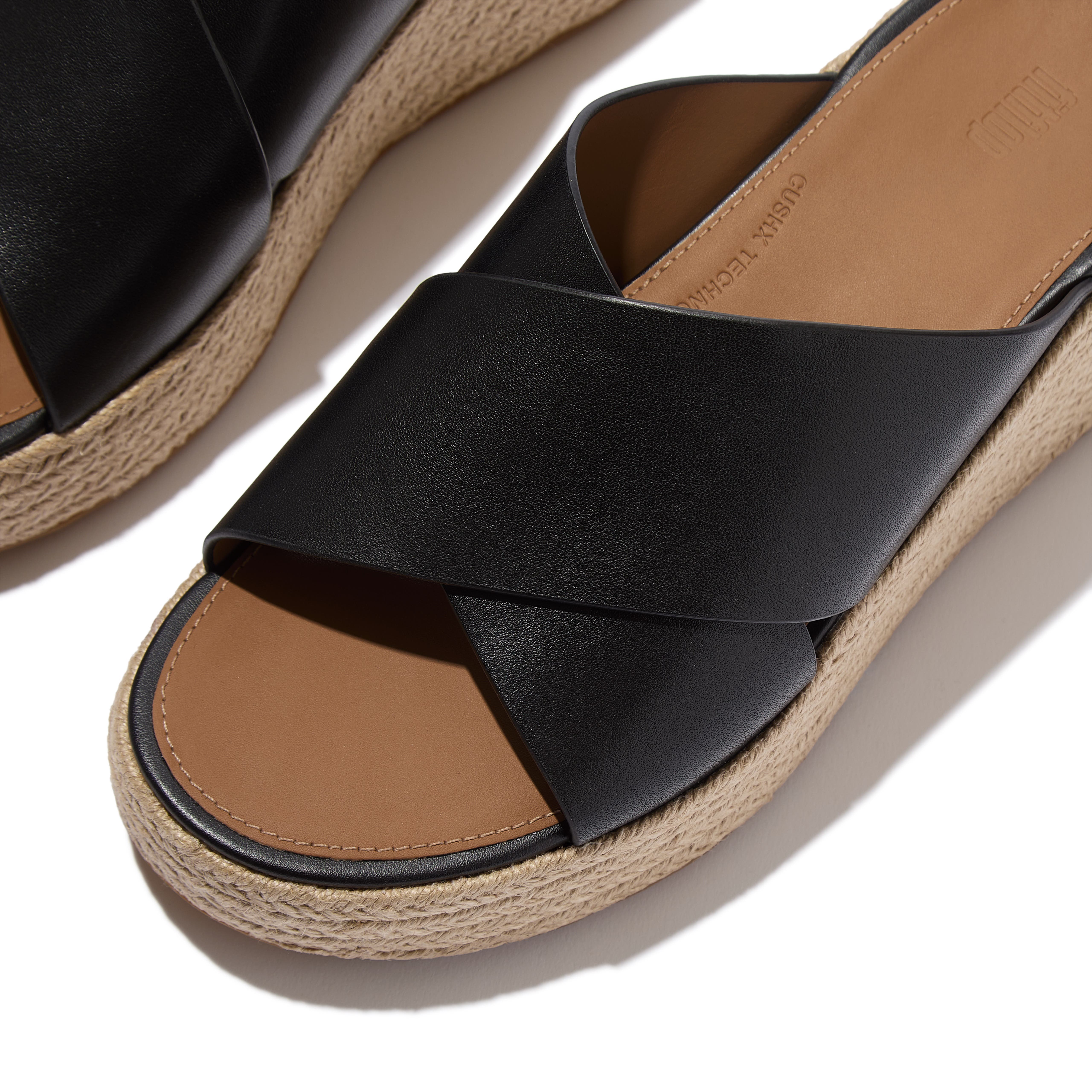FitFlop Platfforms Espadrille Slides, Alternate, color, Black