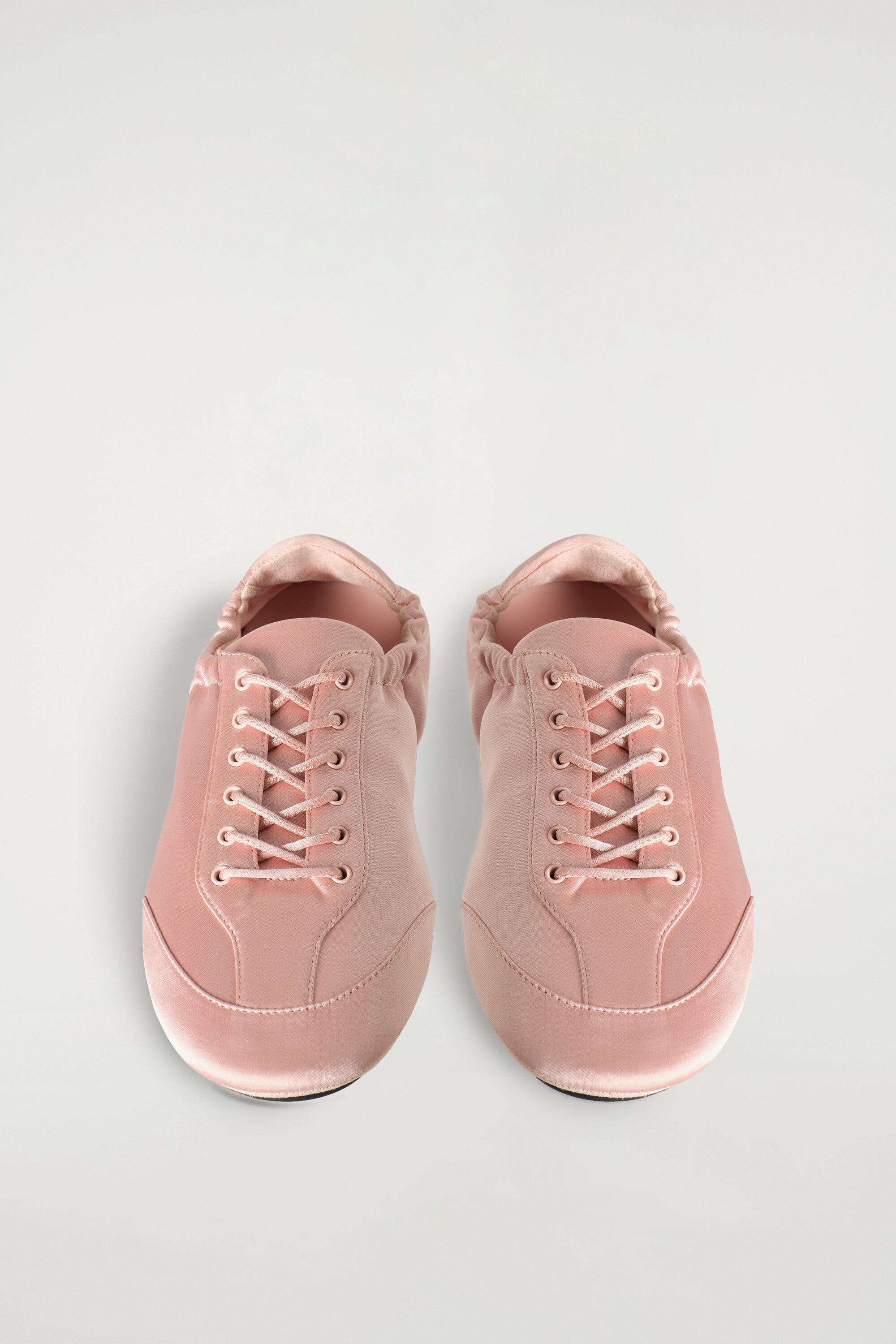 Satin-suede Ballet Sneakers, Alternate, color, POWDER PINK