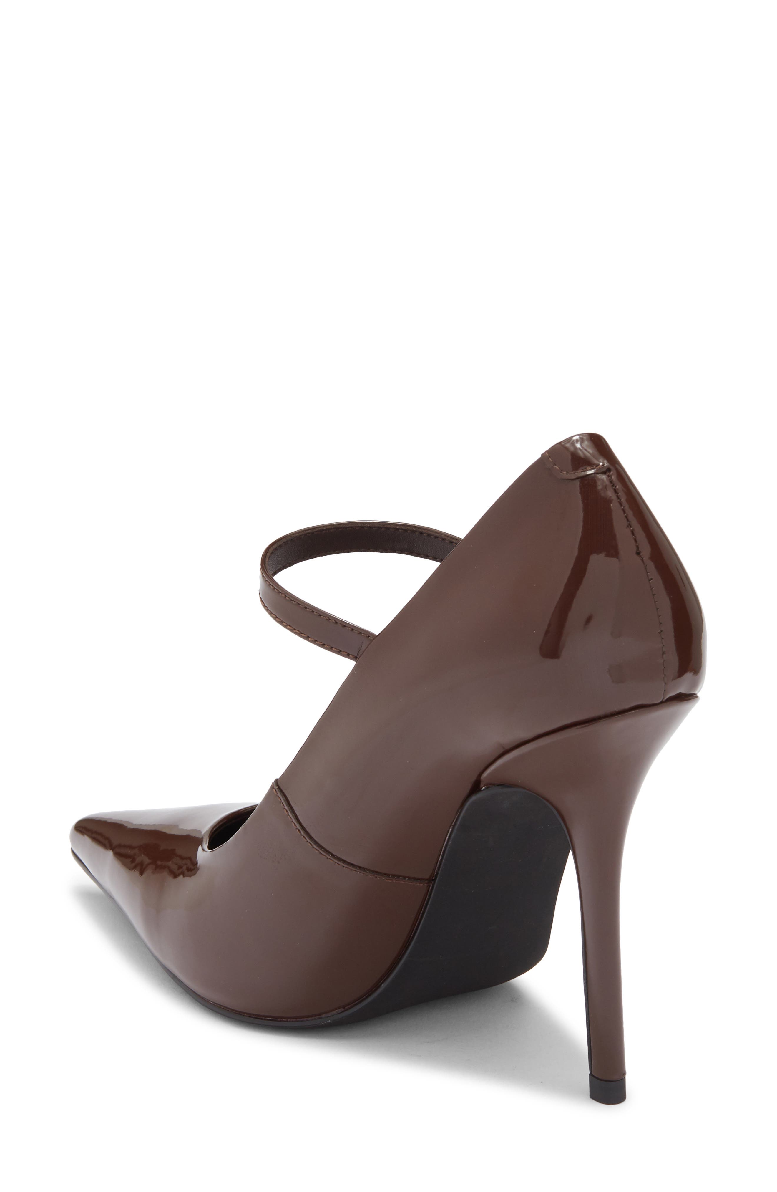 Jeffrey Campbell Session Pointed Toe Pump, Alternate, color, Coffee Patent