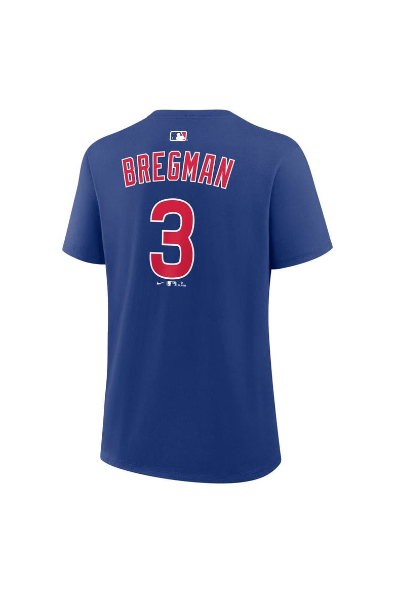 Women's Nike Alex Bregman Royal Chicago Cubs Name & Number T-Shirt, Alternate, color, Royal