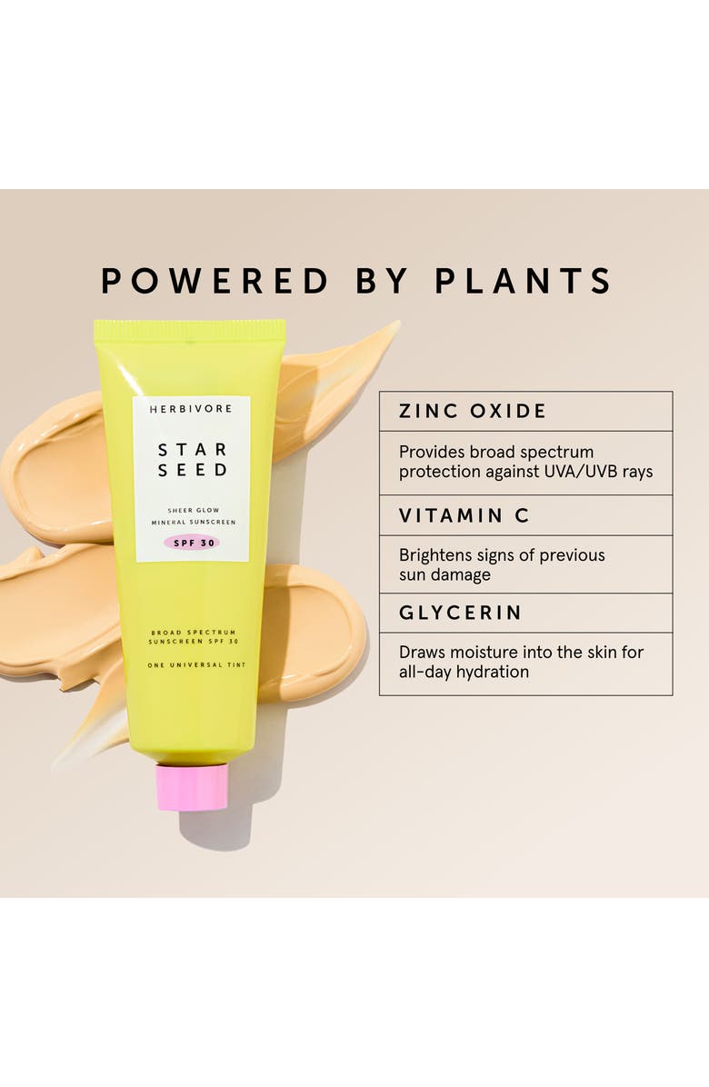 Herbivore Botanicals Star Seed Sheer Glow Mineral Sunscreen SPF 30, Alternate, color,