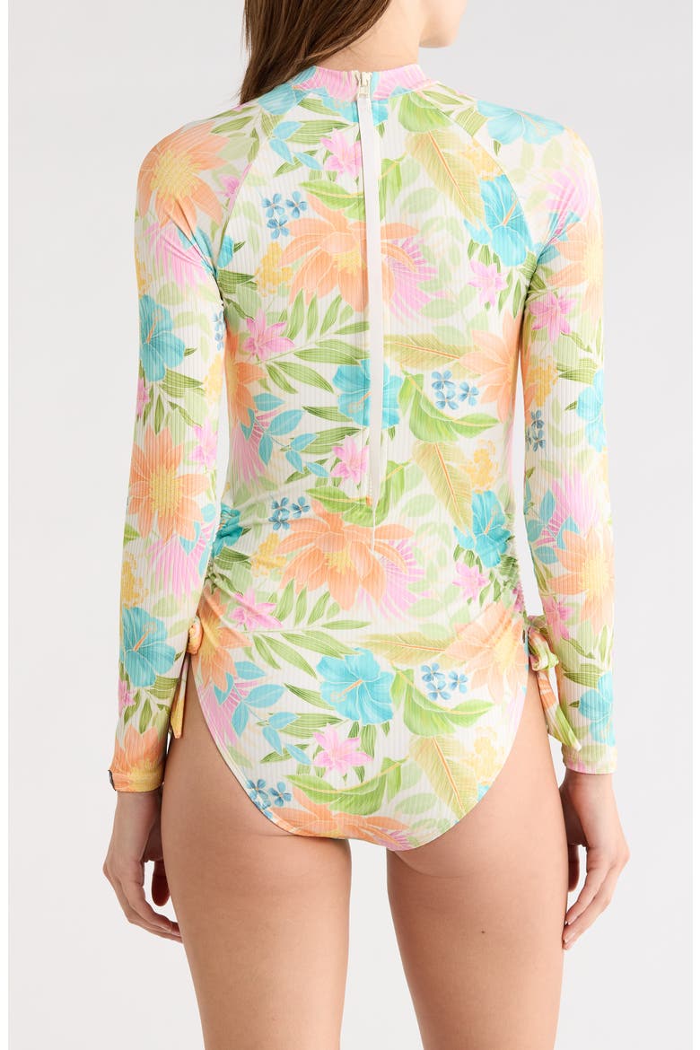 Catalina Island Long Sleeve One-Piece Swimsuit, Alternate, color, MULTICO