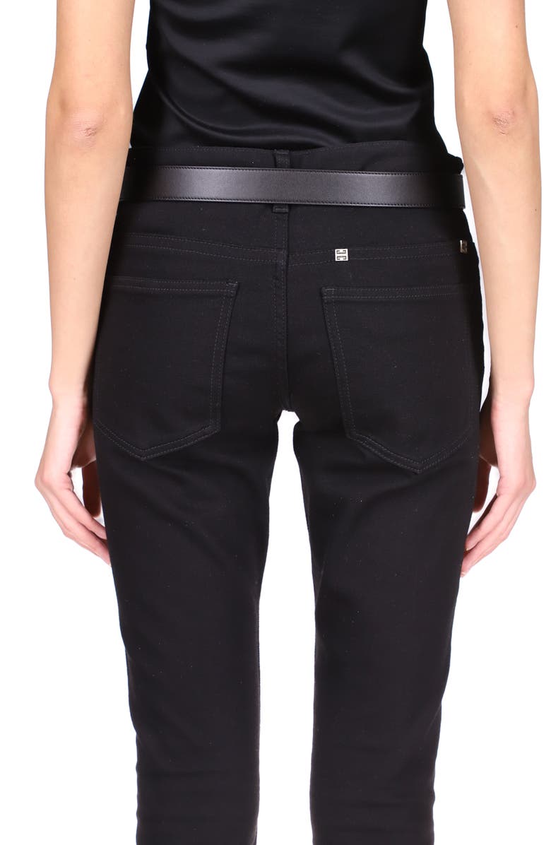 Givenchy G-Chain Buckle Leather Belt, Alternate, color, 