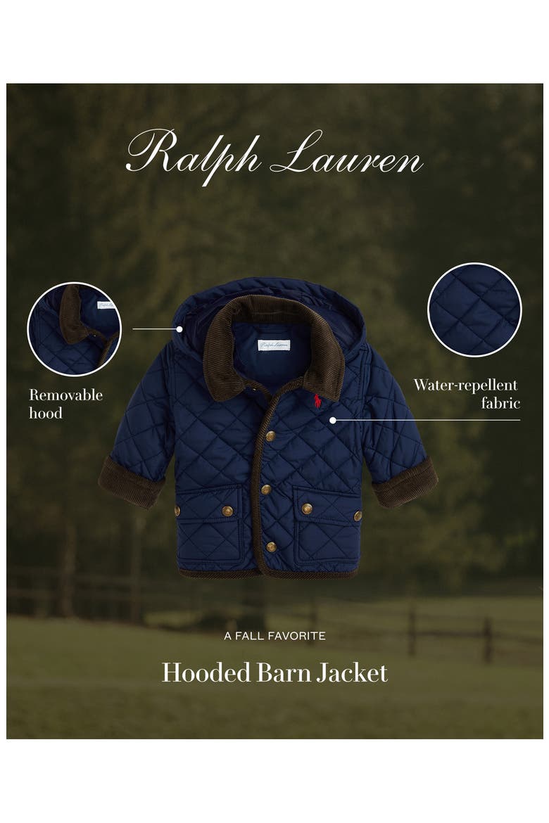Water Repellent Quilted Barn Jacket, Alternate, color, NEWPORT NAVY
