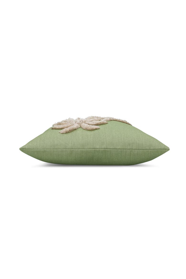 Escape Handmade Applique Indoor & Outdoor Woven Accent Pillow, Alternate, color, Meadow