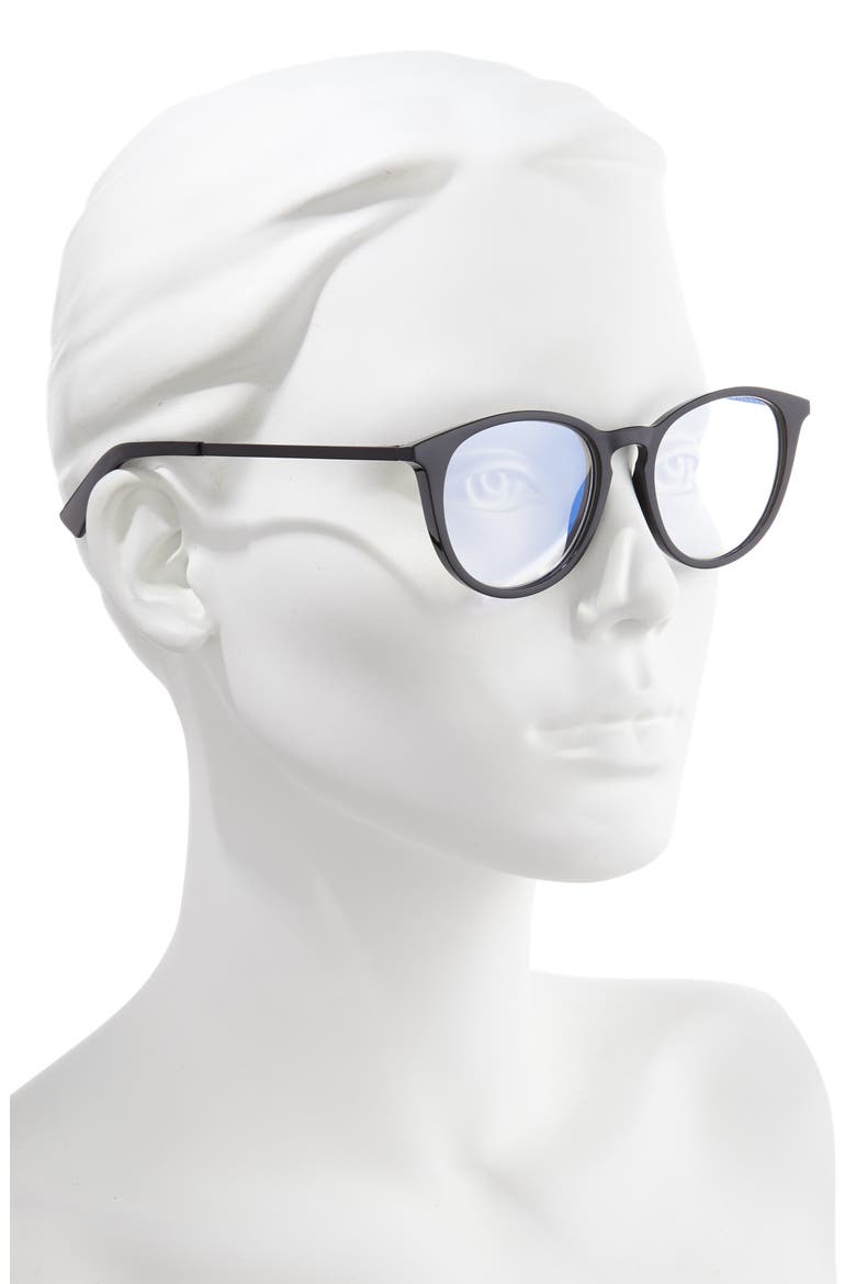 Night Team Crazy For 49mm Blue Light Blocking Reading Glasses, Alternate, color, BLACK