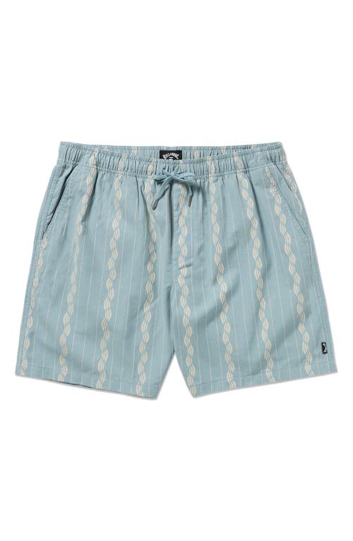 Billabong Mario Cotton Drawstring Shorts In Blue