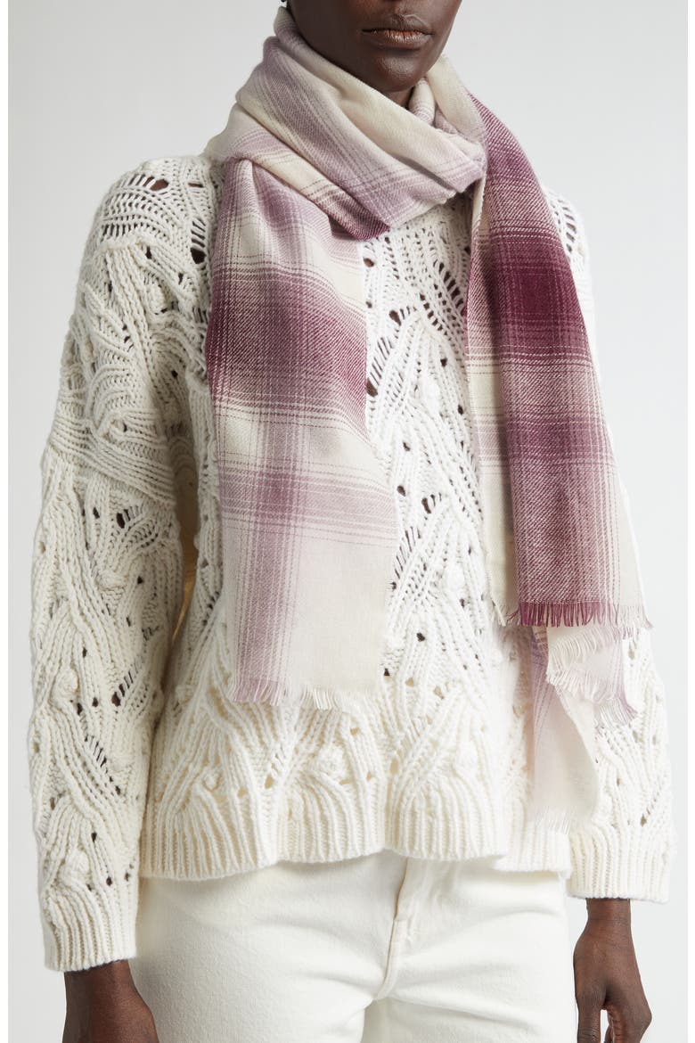 Cashmere Scarf, Alternate, color, PURPLE