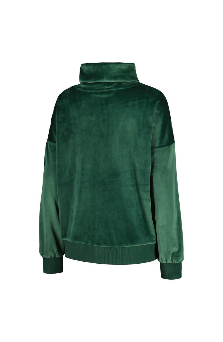 DKNY SPORT Women's DKNY Sport  Green New York Jets Deliliah Rhinestone Funnel Neck Pullover Sweatshirt, Alternate, color, 