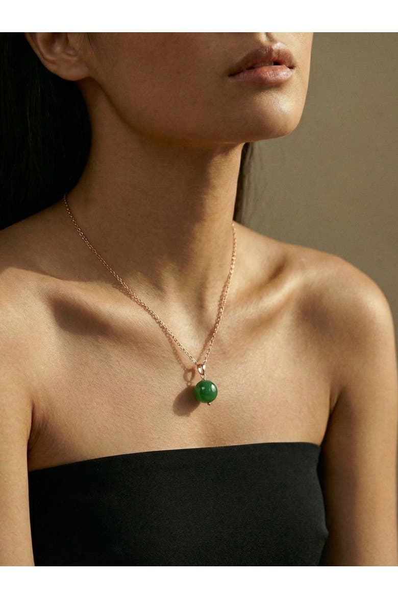 Greene Green Jade Pendant Necklace, Alternate, color, Green