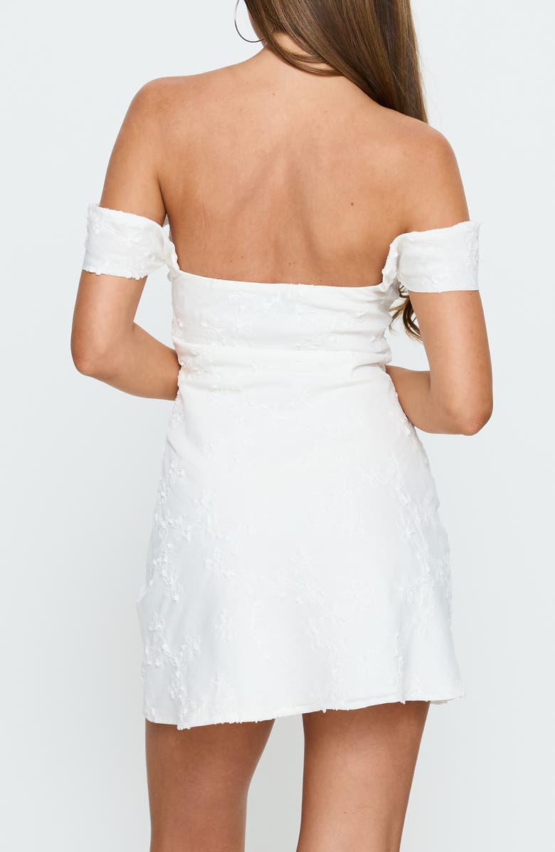 Princess Polly Rozerie Off the Shoulder Minidress, Alternate, color, White