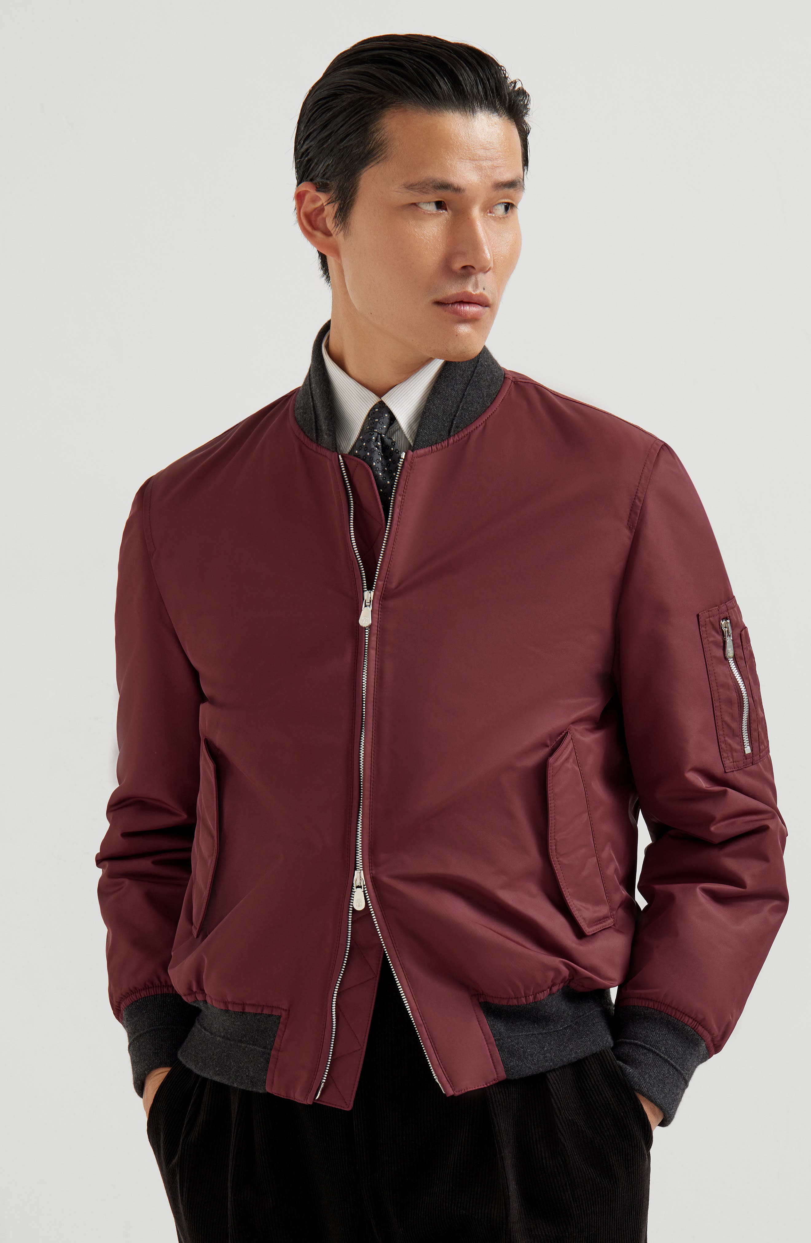 Bomber jacket with padding - image 2