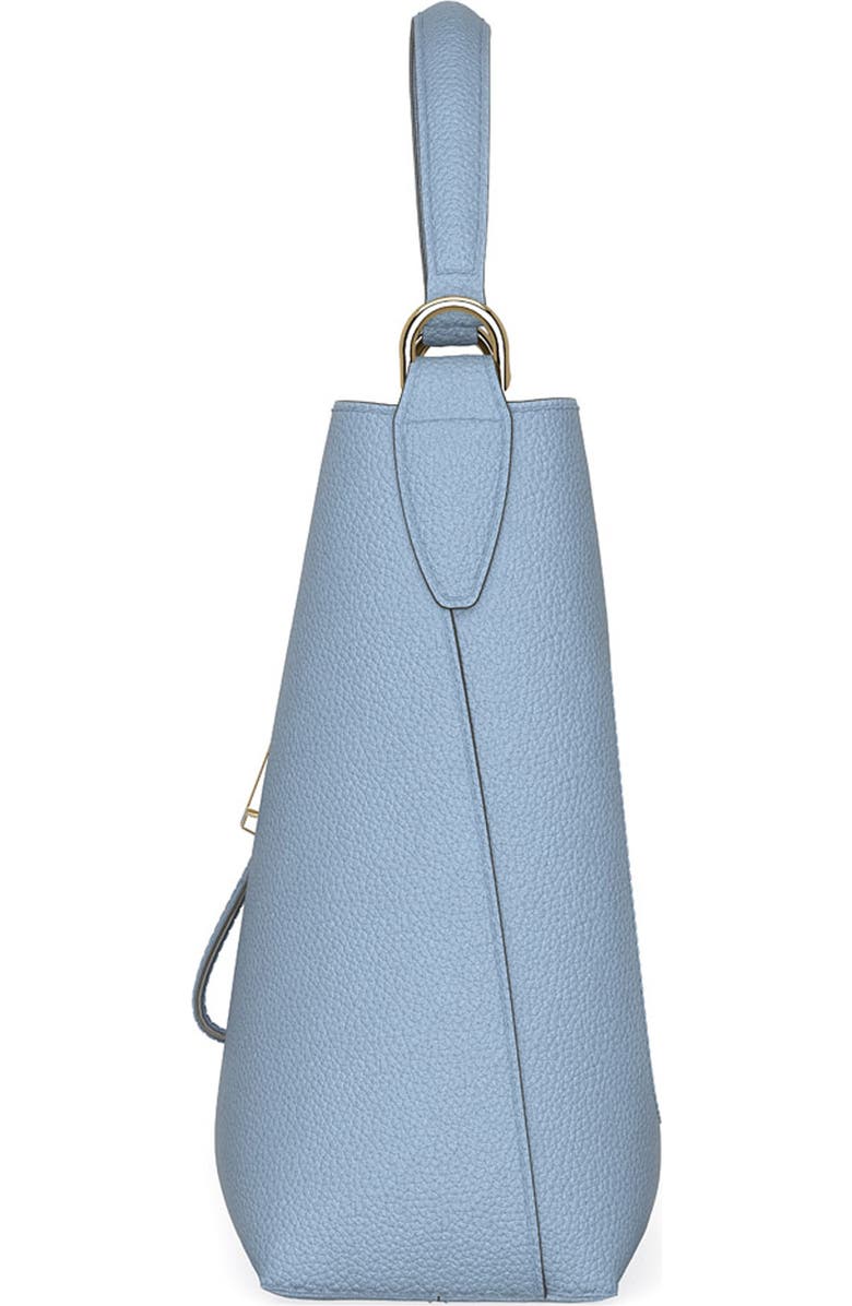 Tod's T Timeless Leather Bucket Bag, Alternate, color, Carta Zucc. Chiaro