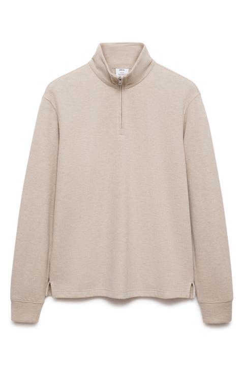 Knit Cotton Blend Sweatshirt