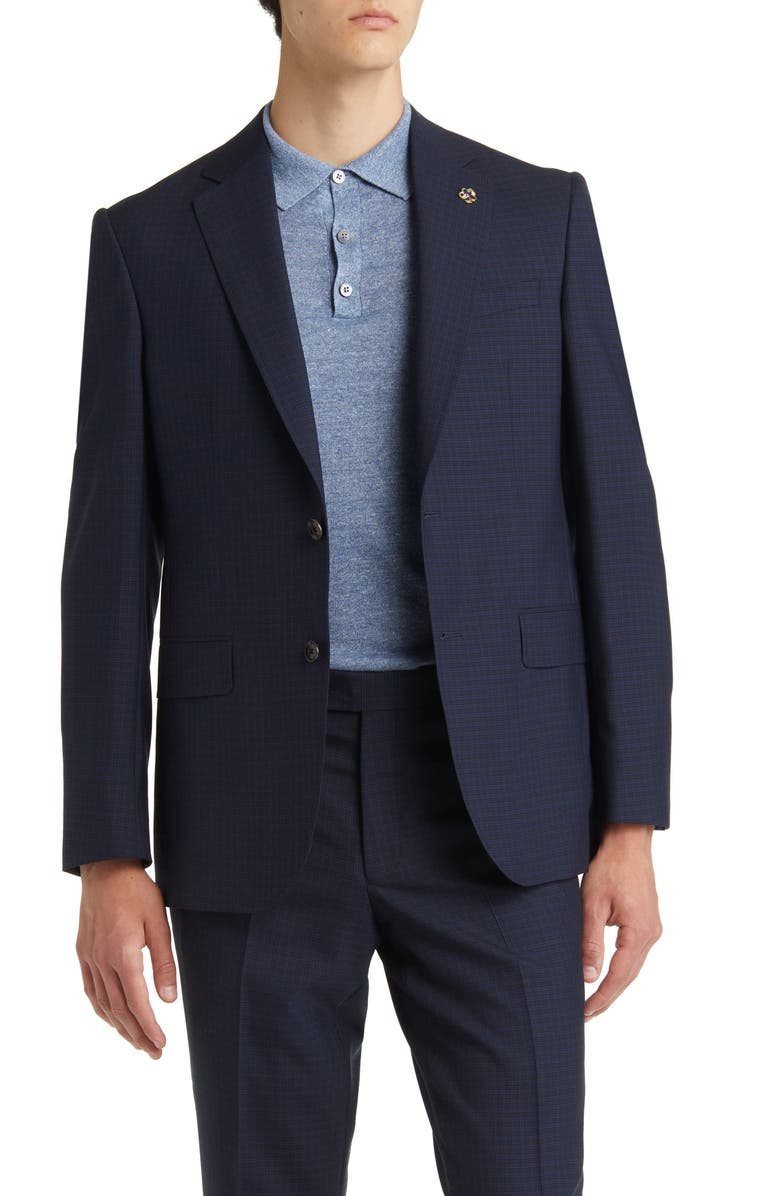 Ted Baker London Jay Slim Fit Deco Check Wool Suit, Alternate, color, 