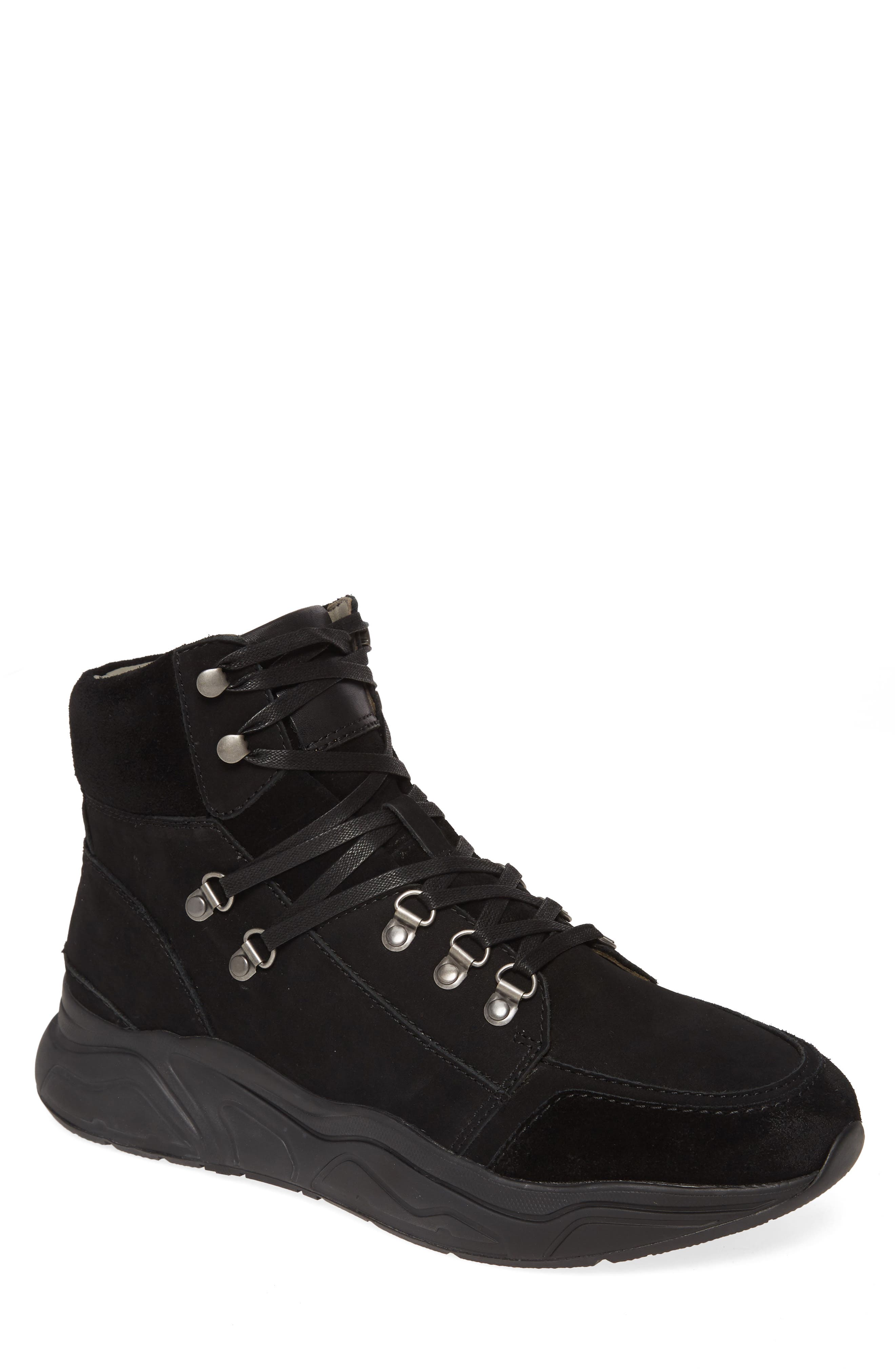 AllSaints Brand High Top Leather Lace-Up Boot (Men) | Nordstromrack