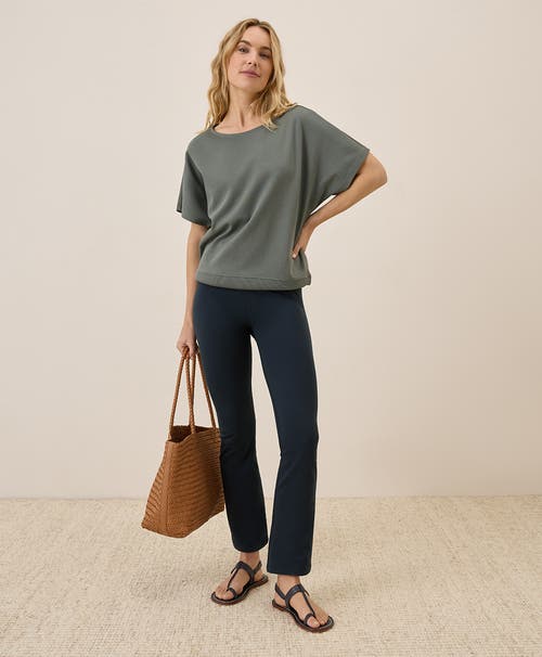 Pact On The Go-to Cropped Bootcut Legging Made With Organic Cotton In Midnight Blue